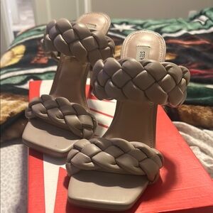 Braided Tan High Heels